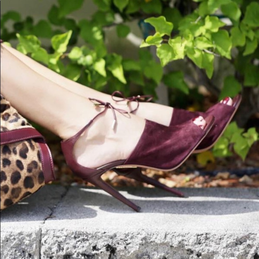 Burgundy Aquazzura Shoes 39 (8 or 9)